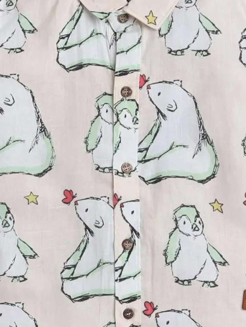 boys printed collared short sleeve shirt - 21966106 - Standard Image - 2