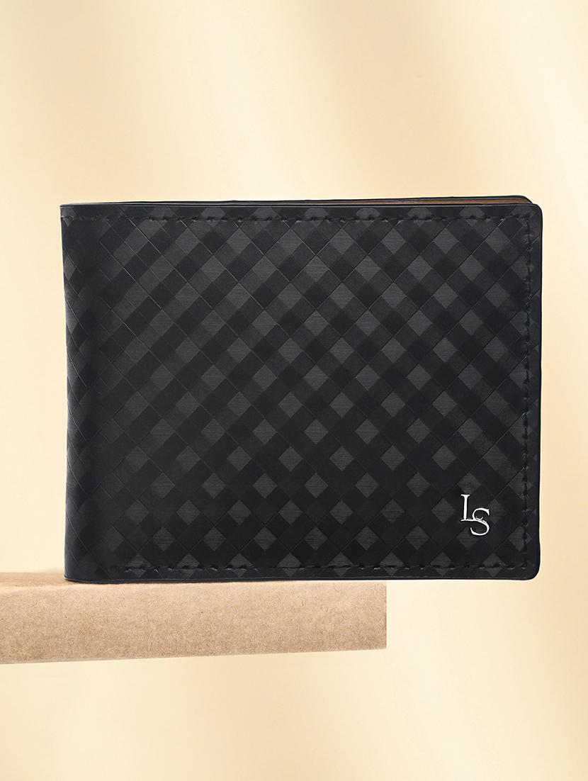 men black checkered leather wallet - 21966109 - Zoom Image - 0