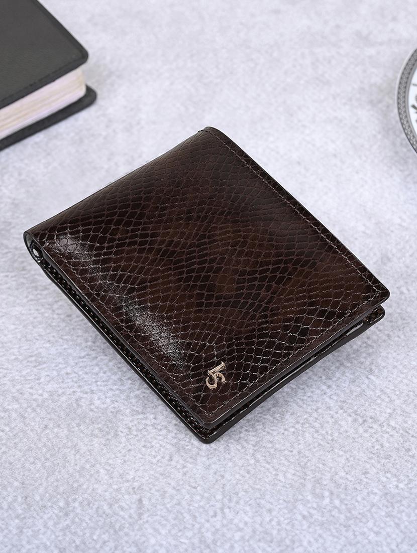 men browntextured bifold leather wallet - 21966110 - Zoom Image - 0
