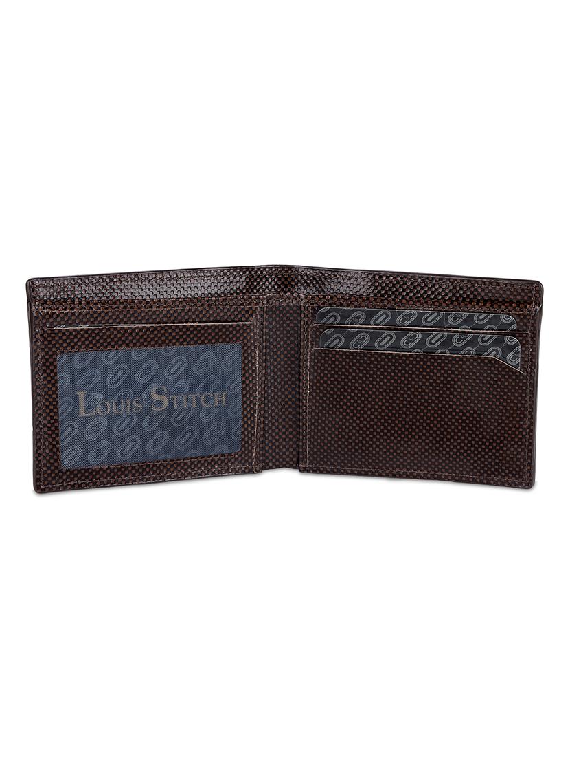 men browntextured bifold leather wallet - 21966110 - Standard Image - 2