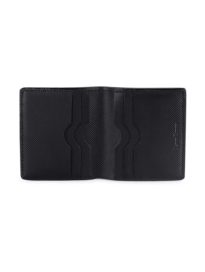 men's black textured leather bifold wallet - 21966113 - Standard Image - 2