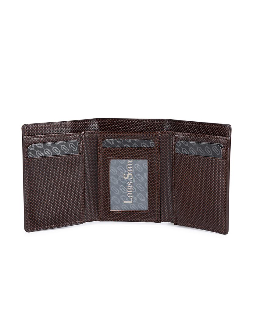 men brown solid leather wallet - 21966118 - Standard Image - 2