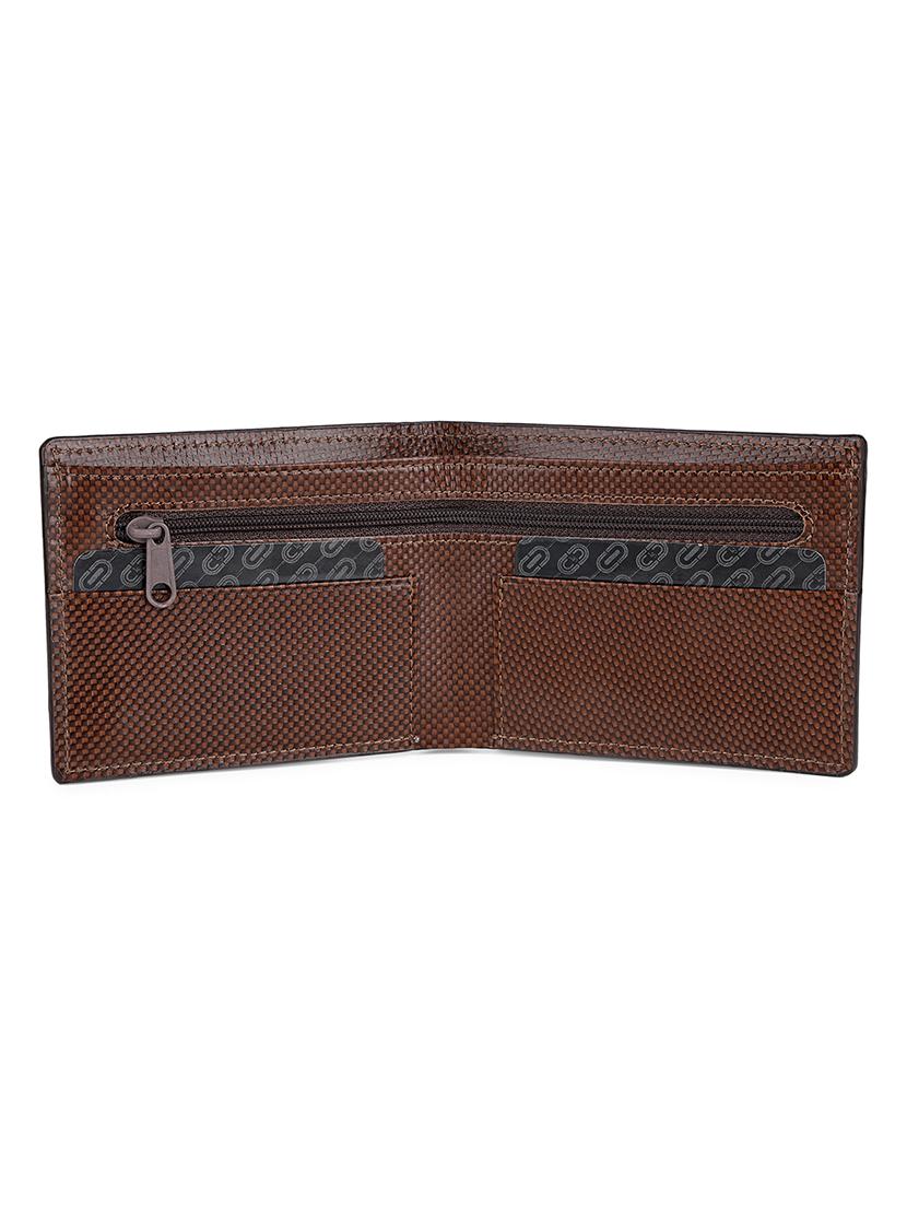 men brown solid leather wallet - 21966123 - Standard Image - 2