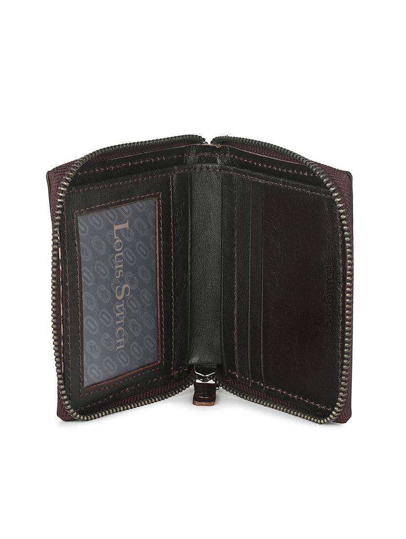 men's brown leather zip around wallet - 21966131 - Standard Image - 2