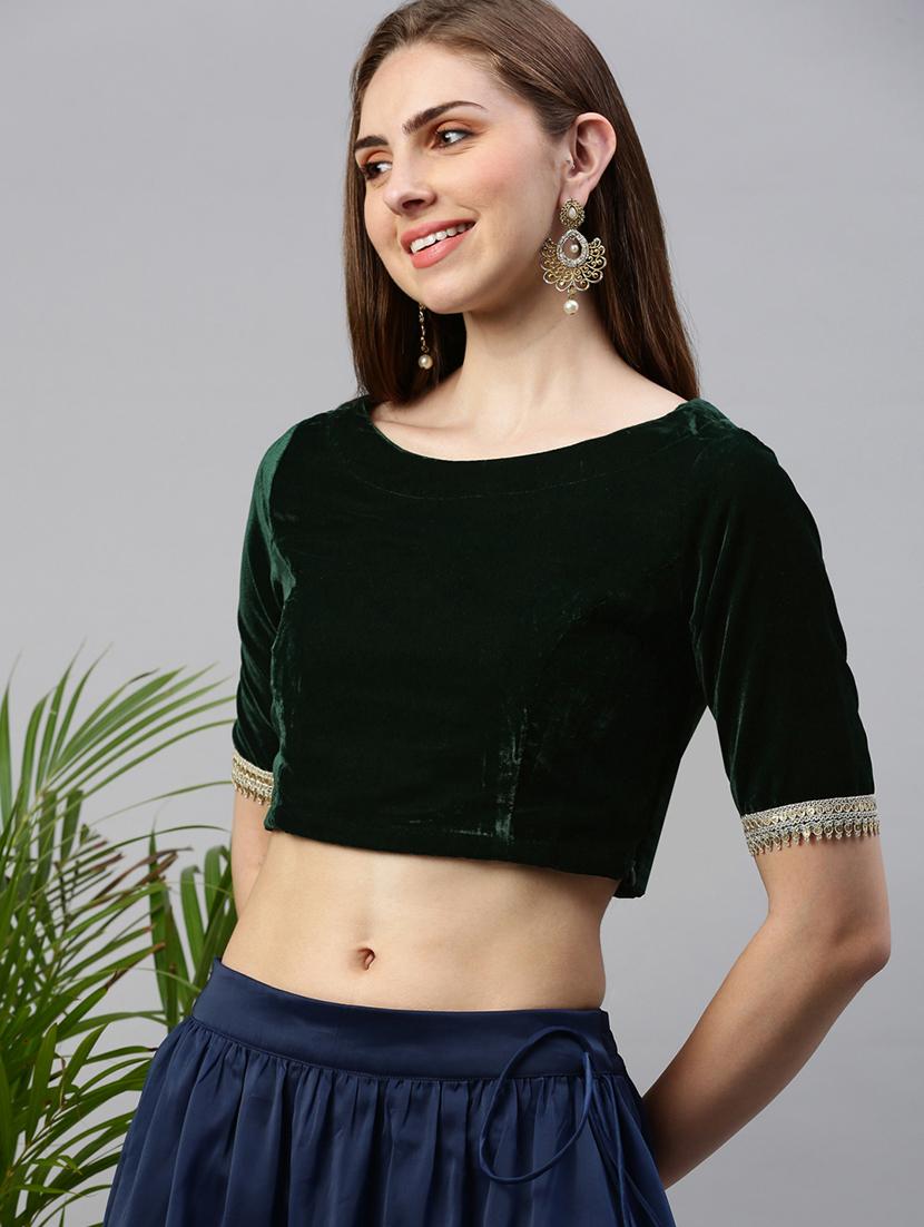 women solid short sleeve stitched blouse - 21966138 -  Zoom Image - 0