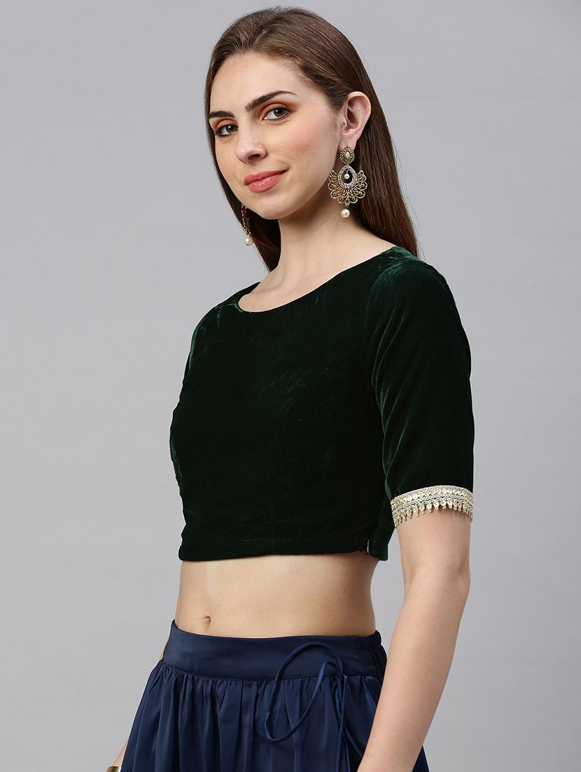 women solid short sleeve stitched blouse - 21966138 - Standard Image - 2