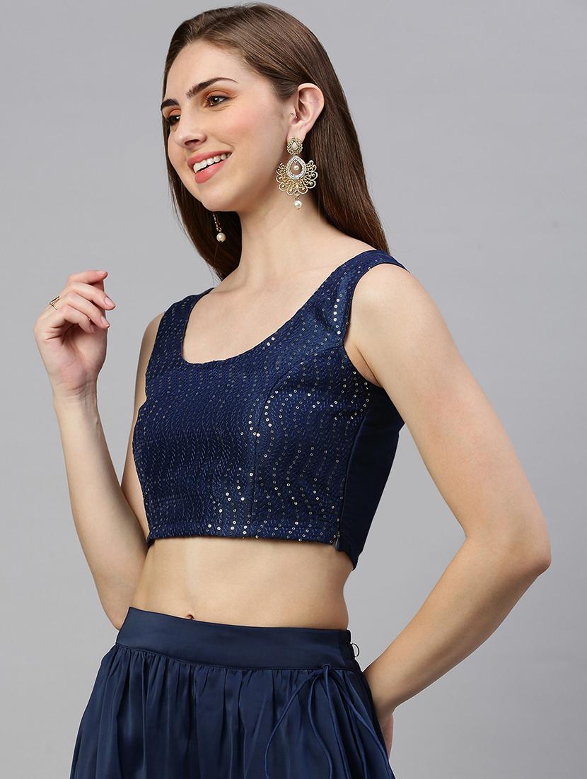 women solid with work sleeveless stitched blouse - 21966141 - Standard Image - 2