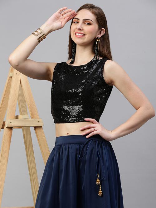 women solid with work sleeveless stitched blouse - 21966143 - Standard Image - 0