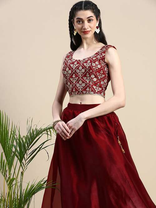 women solid with work sleeveless stitched blouse