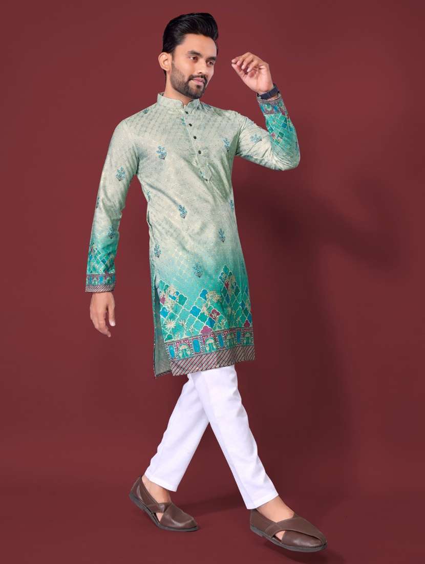 multi colored rayon long  kurta - 21966161 -  Standard Image - 2