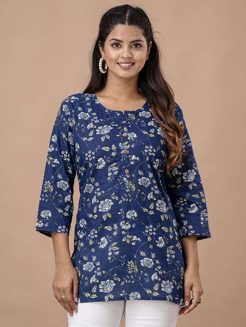 women printed three quarter sleeve straight kurti - 21966188 - Zoom Image - 0