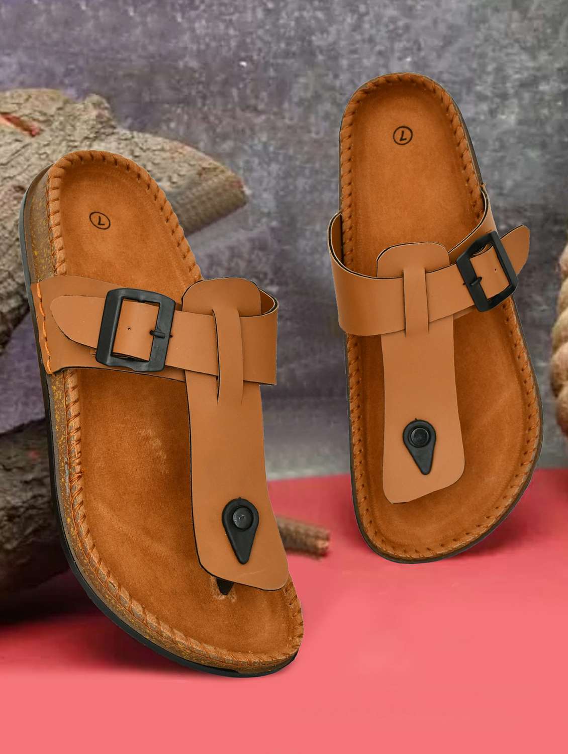 men solid toe separator sandal