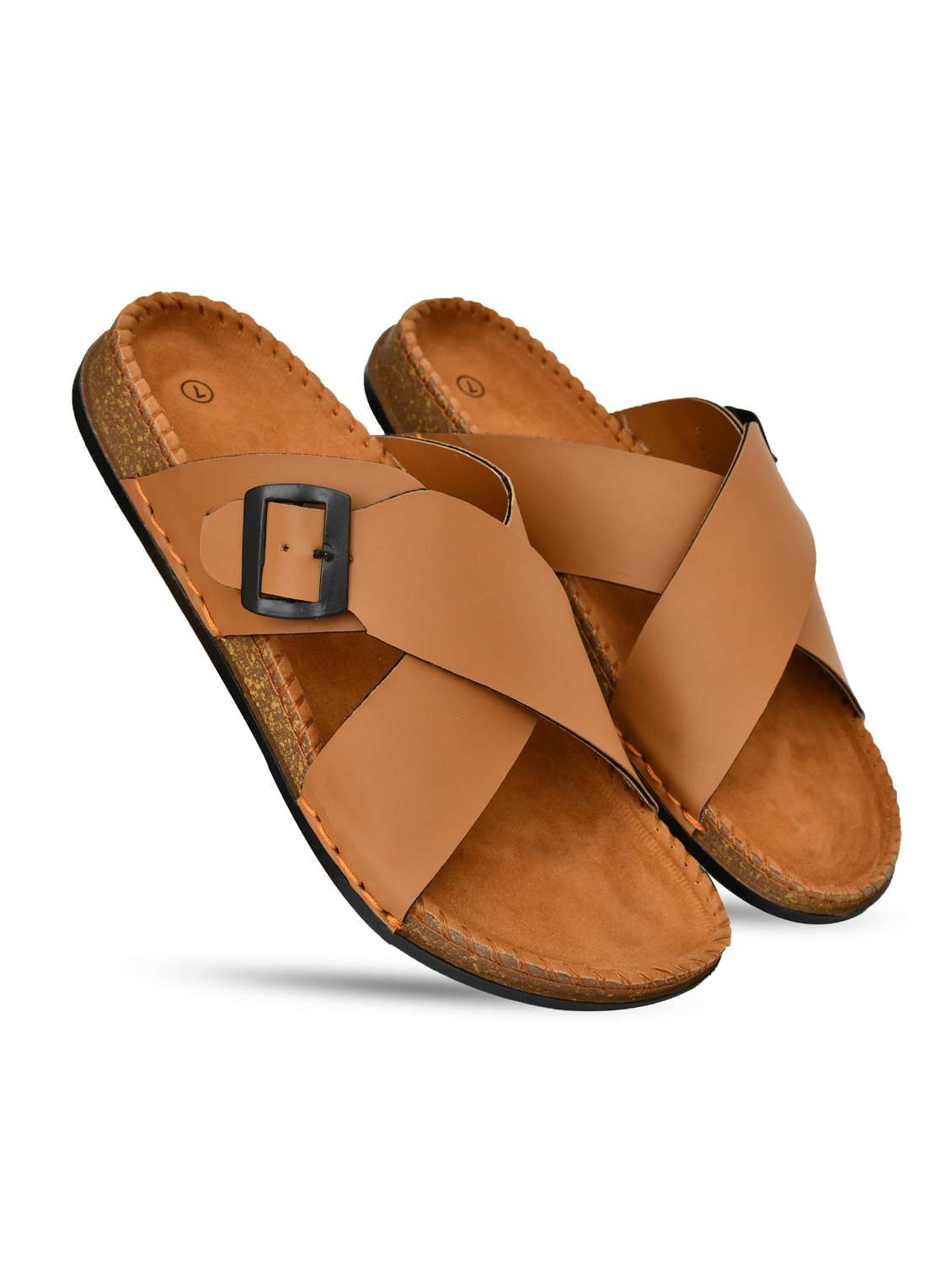 men solid slip on sandal - 21966214 -  Standard Image - 2