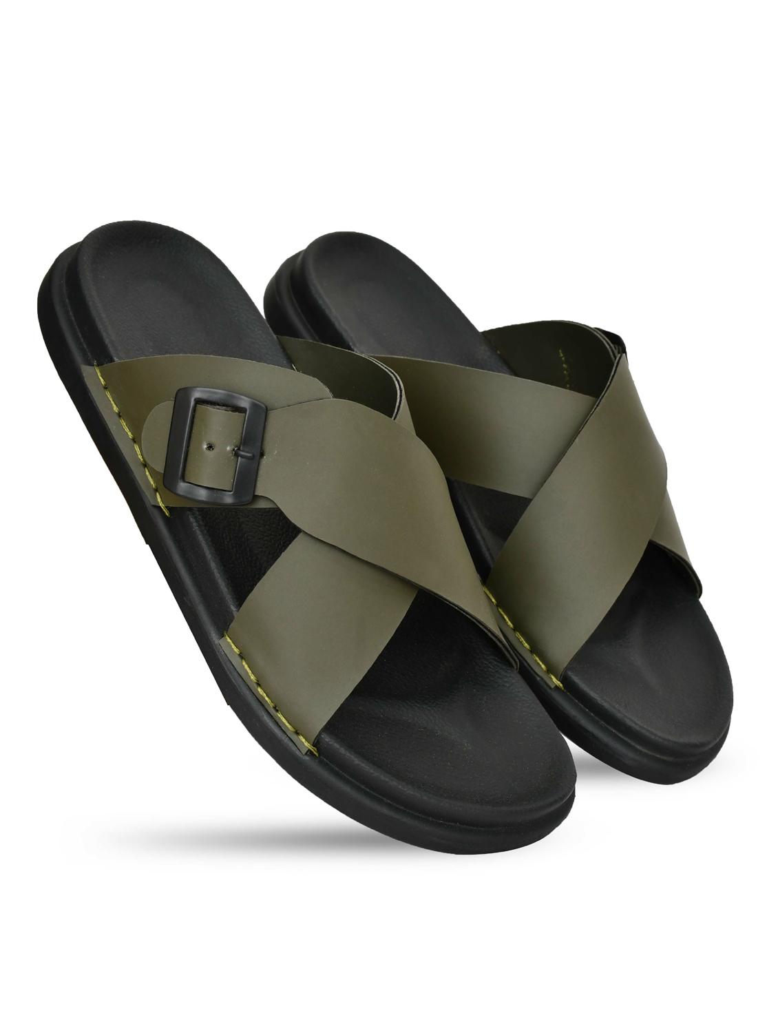 men solid slip on sandal - 21966218 - Standard Image - 2