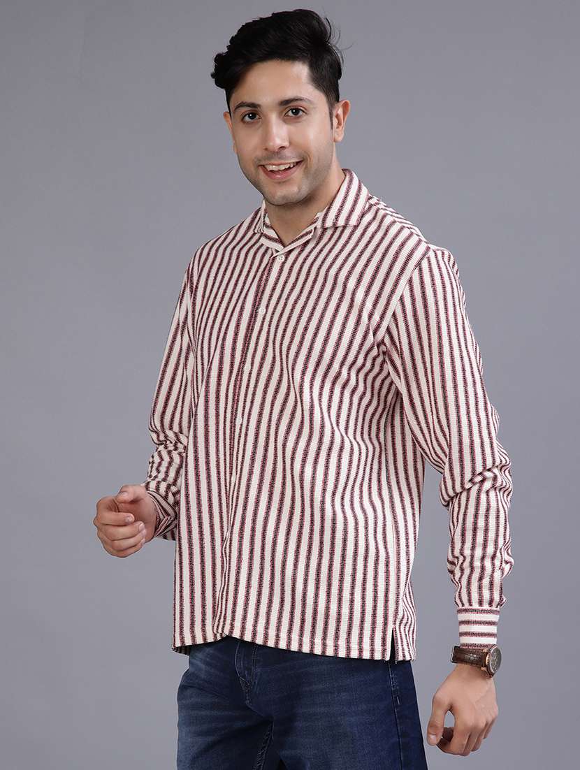 men striped long sleeve regular fit casual shirt - 21966239 -  Standard Image - 2