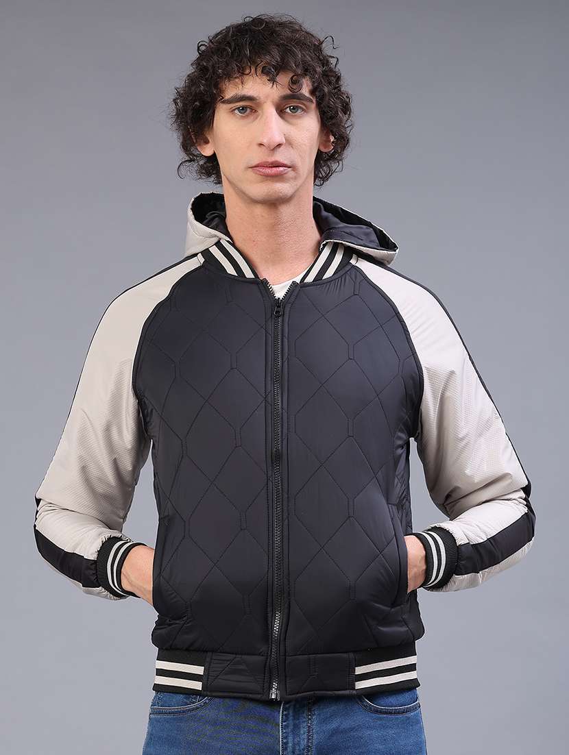 men color block long sleeve puffer jacket - 21966325 -  Standard Image - 2