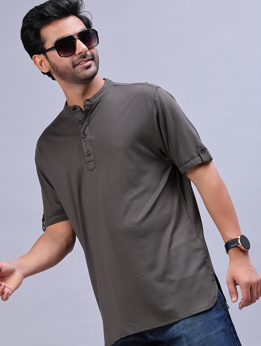 men solid short sleeve regular fit t-shirt - 21966379 - Zoom Image - 0