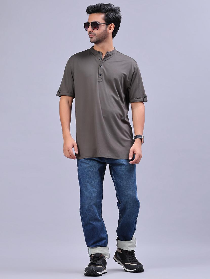 men solid short sleeve regular fit t-shirt - 21966379 - Standard Image - 2
