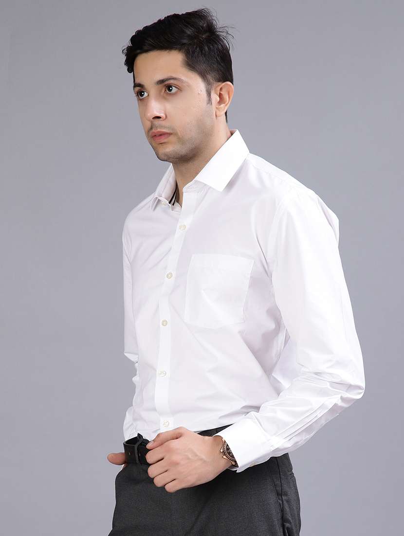 men solid long sleeve regular fit formal shirt - 21966404 - Standard Image - 2
