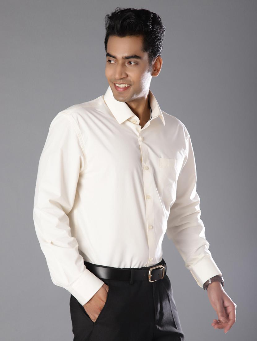 men solid long sleeve regular fit formal shirt - 21966405 - Standard Image - 2