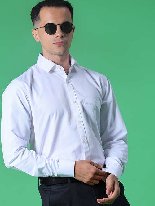 men solid long sleeve regular fit formal shirt - 21966407 -  Standard Image - 0