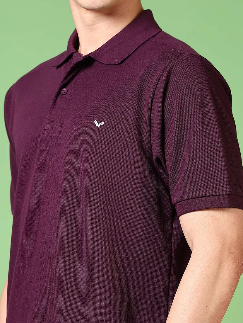 men solid short sleeve regular fit polo t-shirt - 21966500 -  Standard Image - 2
