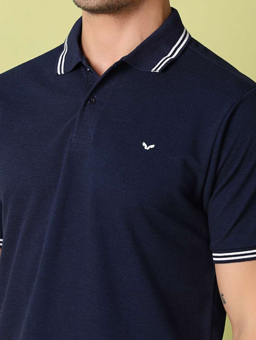 men solid short sleeve regular fit polo t-shirt - 21966503 -  Standard Image - 2