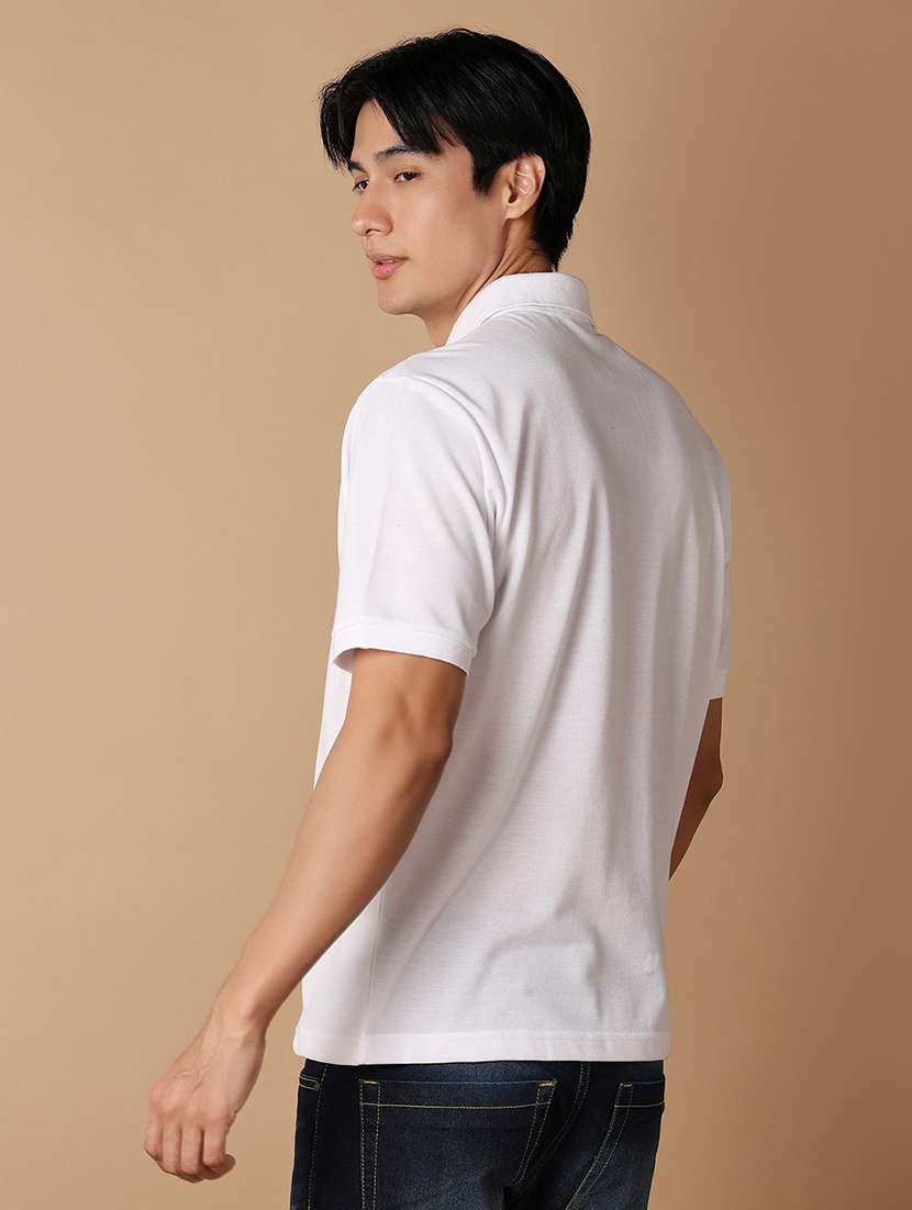 men solid short sleeve regular fit polo t-shirt - 21966509 - Standard Image - 2