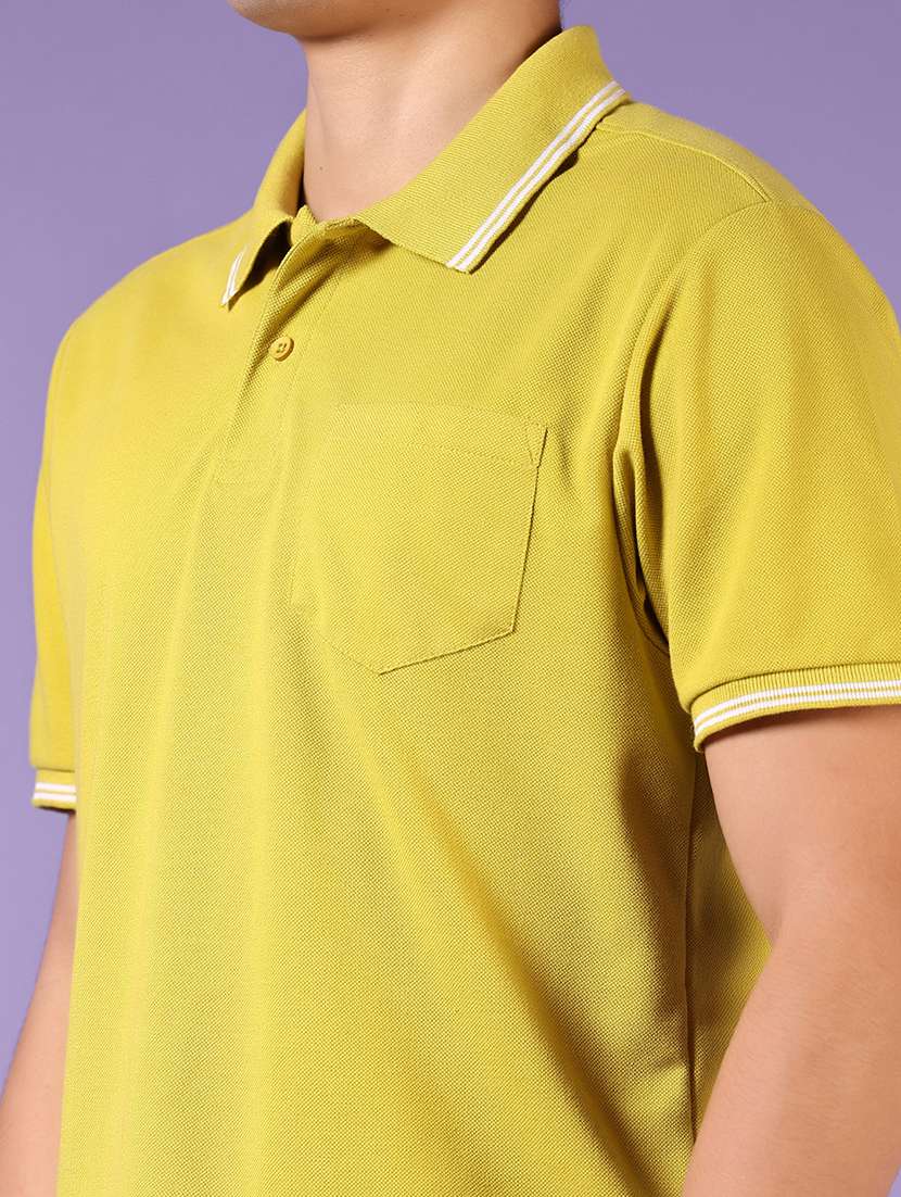 men solid short sleeve regular fit polo t-shirt - 21966515 -  Standard Image - 2