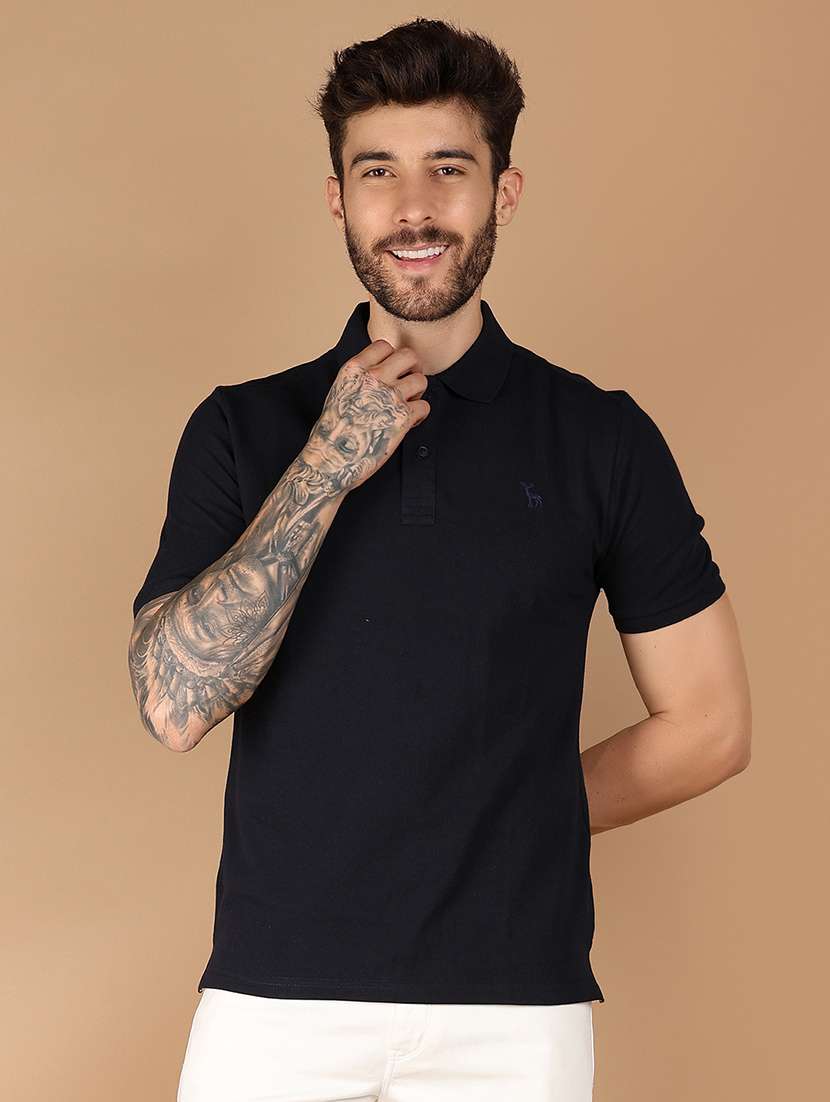 men solid short sleeve regular fit polo t-shirt - 21966520 -  Standard Image - 2