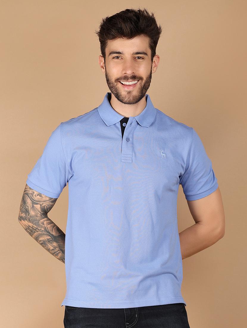 men solid short sleeve regular fit polo t-shirt - 21966525 - Standard Image - 2