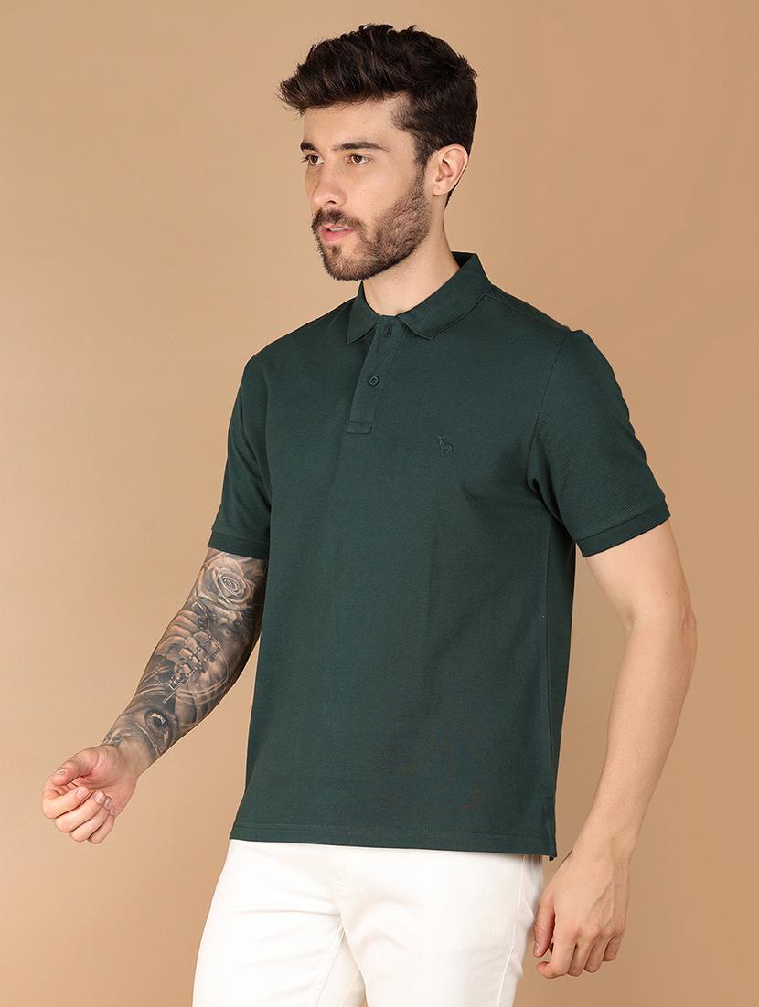 men solid short sleeve regular fit polo t-shirt - 21966526 - Standard Image - 2