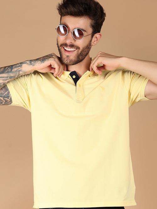 men solid short sleeve regular fit polo t-shirt - 21966533 - Standard Image - 0