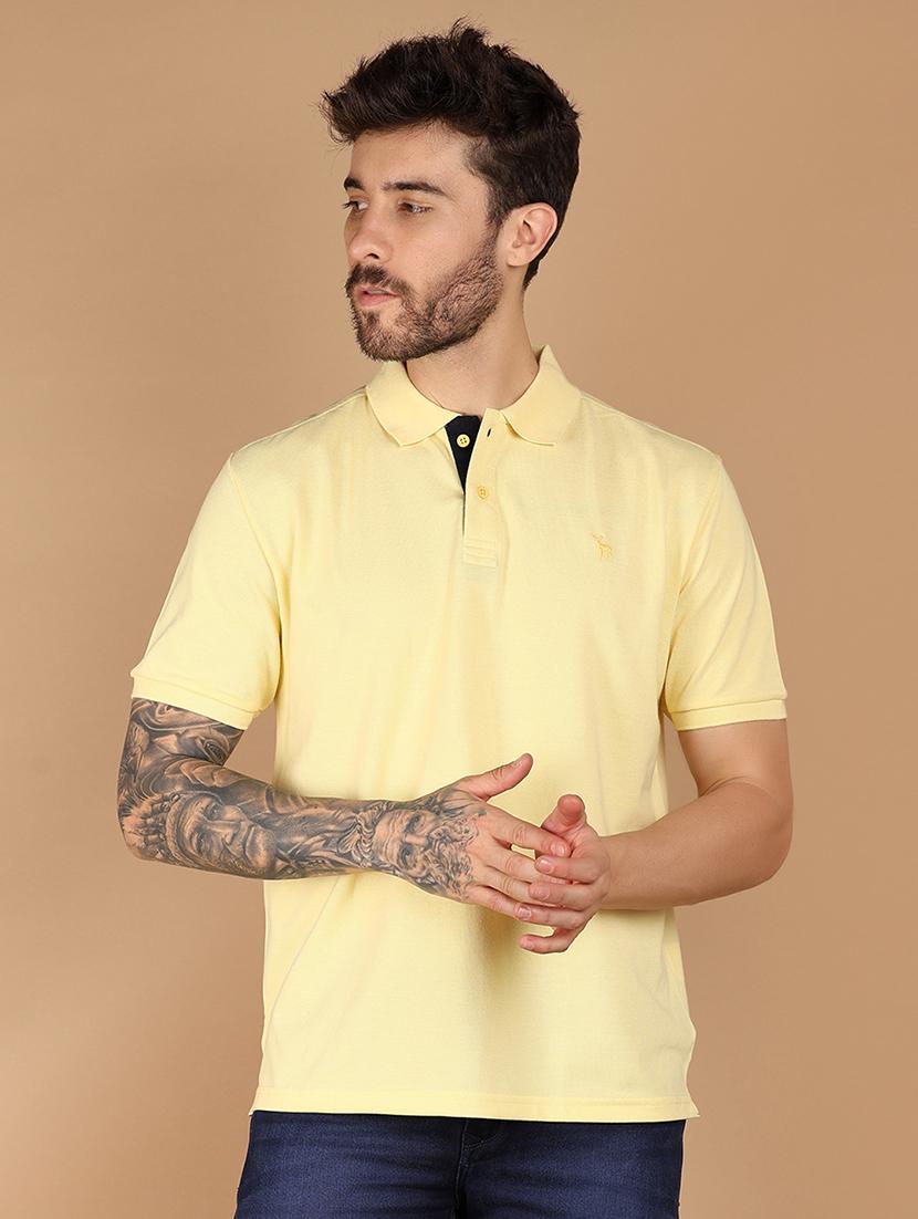 men solid short sleeve regular fit polo t-shirt - 21966533 - Standard Image - 2