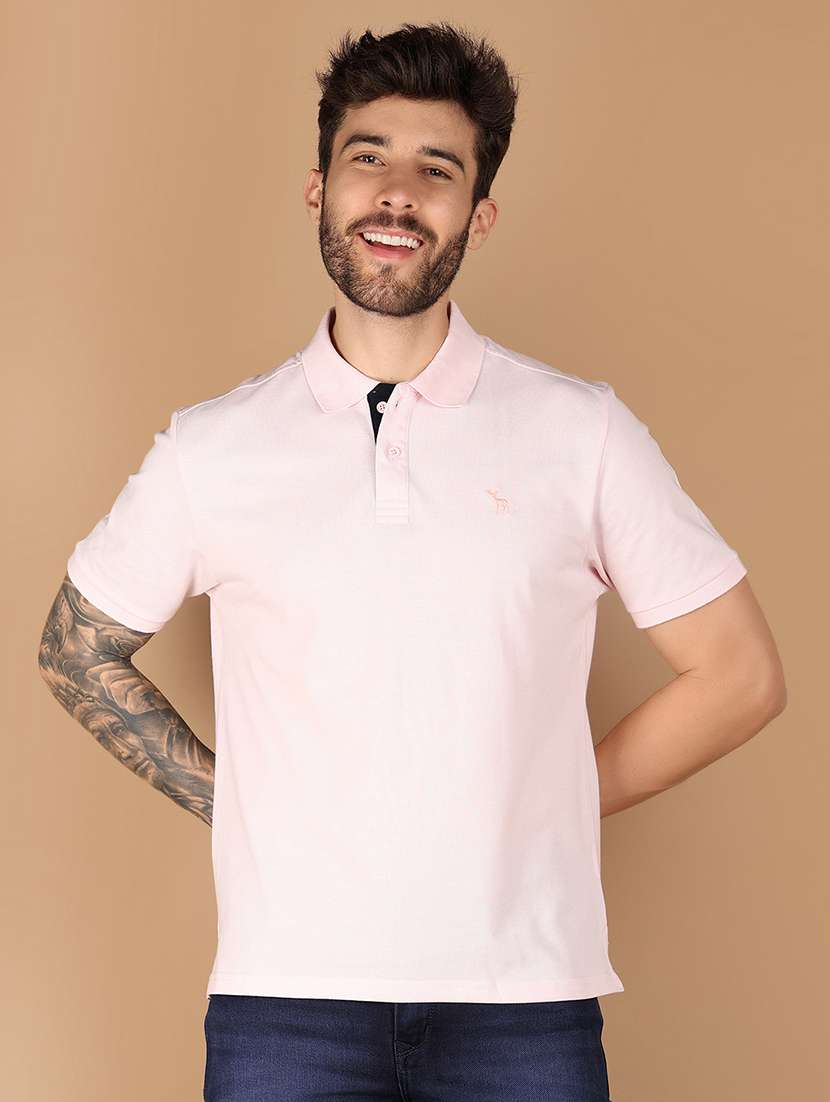 men solid short sleeve regular fit polo t-shirt - 21966535 -  Standard Image - 2