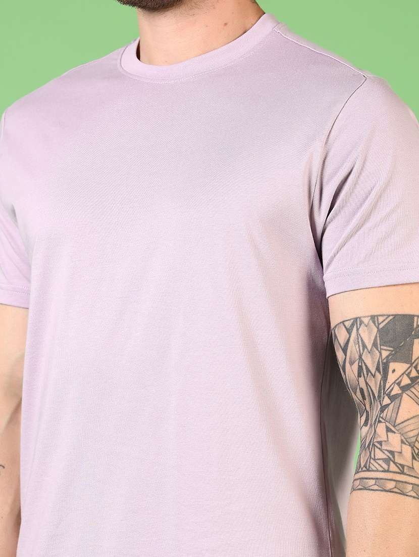 men solid round neck regular fit t-shirt - 21966547 - Standard Image - 2