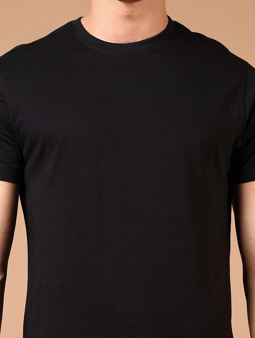 men solid round neck regular fit t-shirt - 21966549 - Standard Image - 2