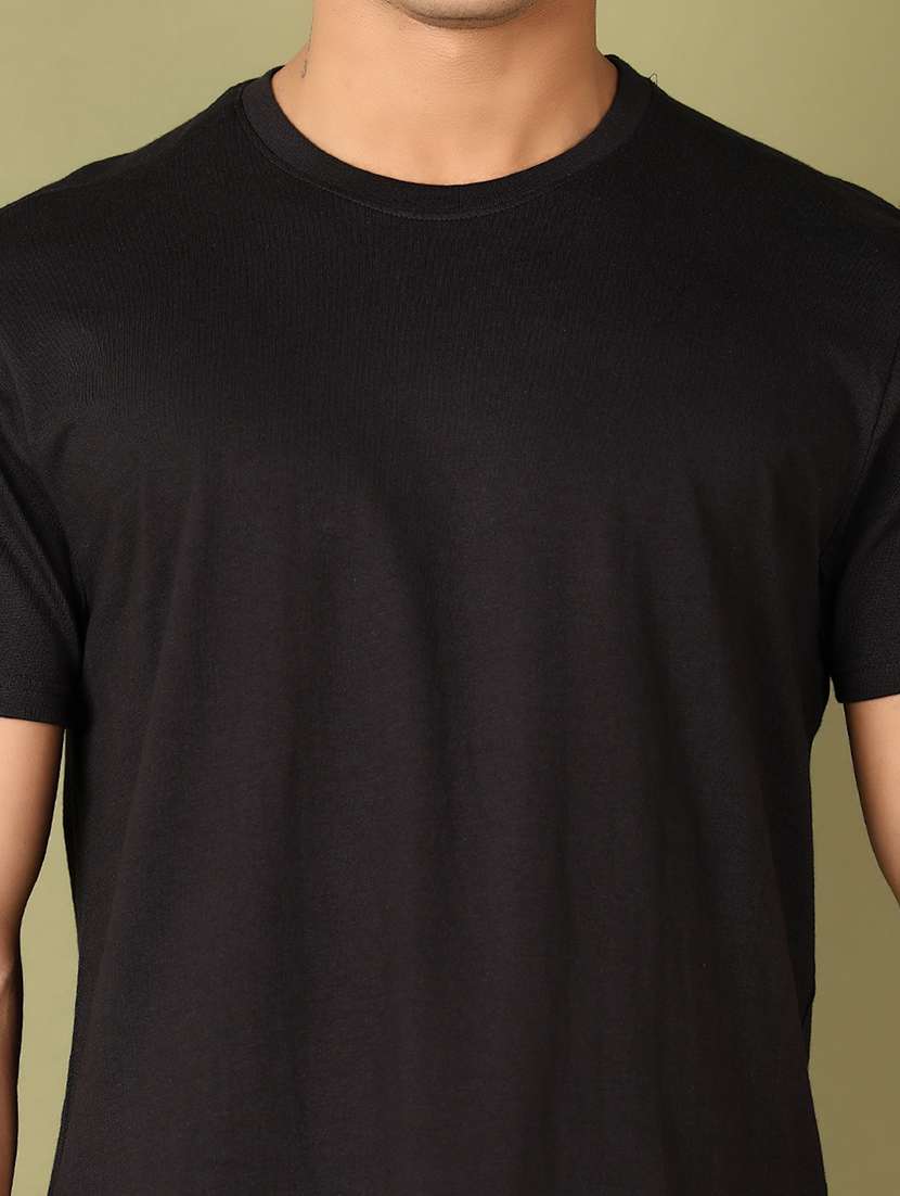 men solid round neck regular fit t-shirt - 21966563 - Standard Image - 2