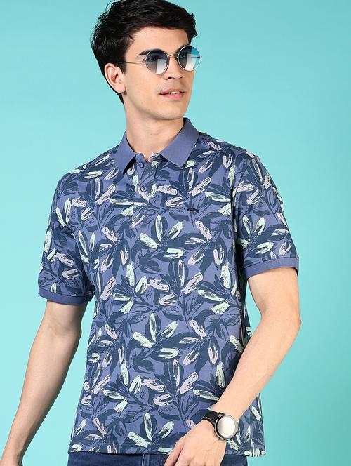 men printed short sleeve regular fit polo t-shirt - 21966572 -  Standard Image - 0