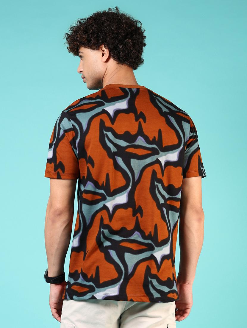 men printed short sleeve regular fit t-shirt - 21966573 - Standard Image - 2
