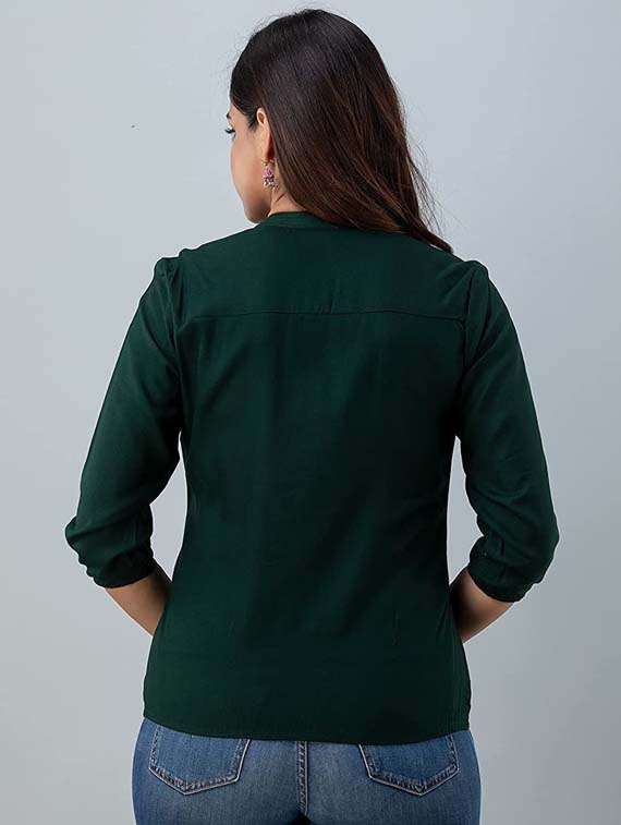 women pack of 2 solid mandarin neck ethnic top - 21966700 - Standard Image - 2