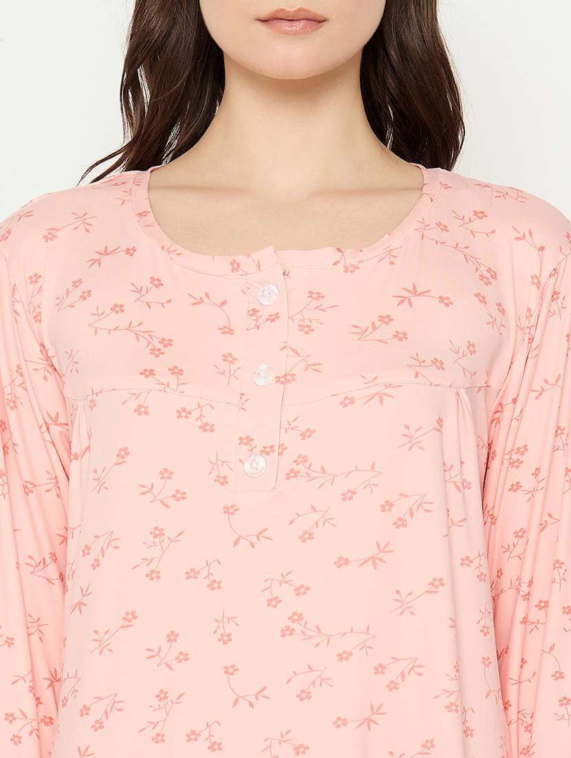 women printed long sleeve nightwear pyjama set - 21966792 -  Standard Image - 2