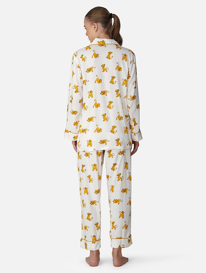 women printed long sleeve nightwear pyjama set - 21966846 - Standard Image - 2