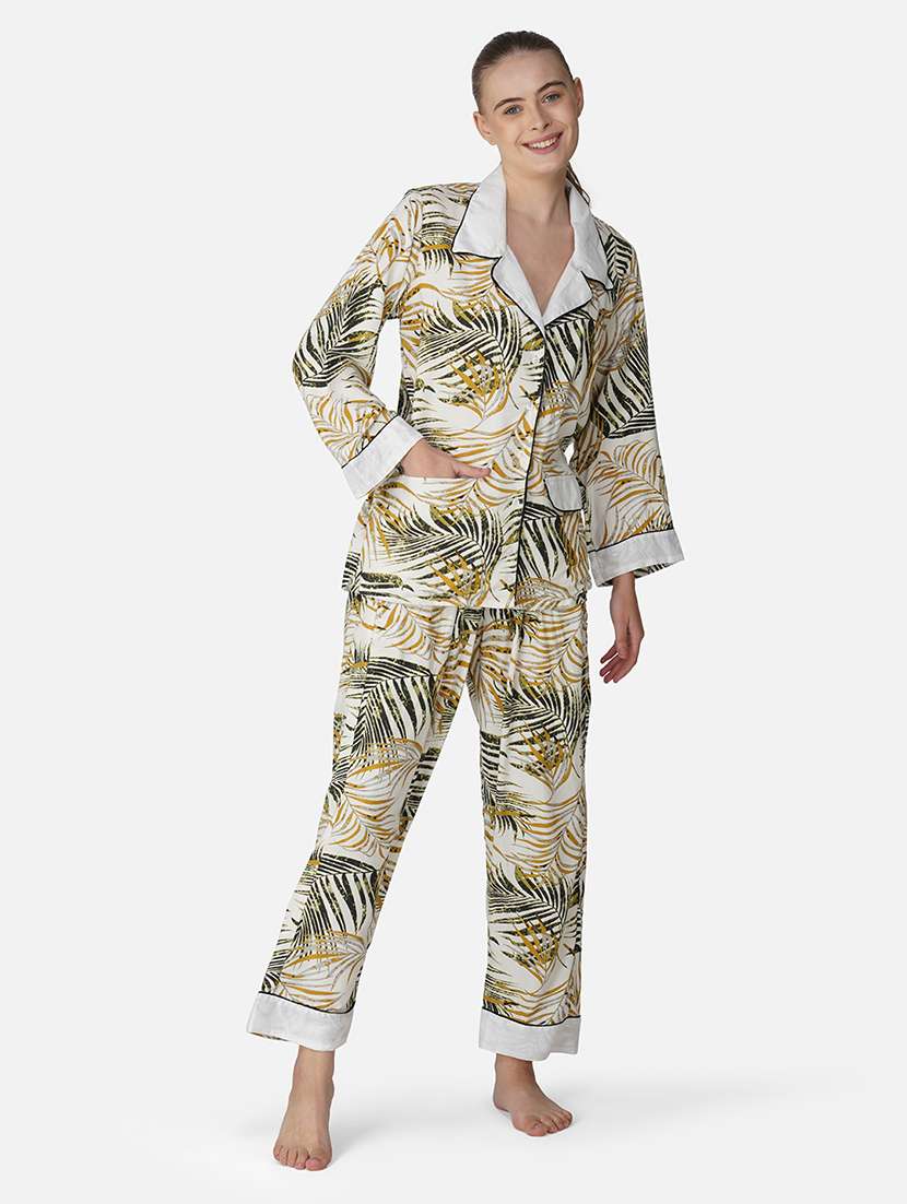 women printed nightwear pyjama set - 21966847 -  Standard Image - 2