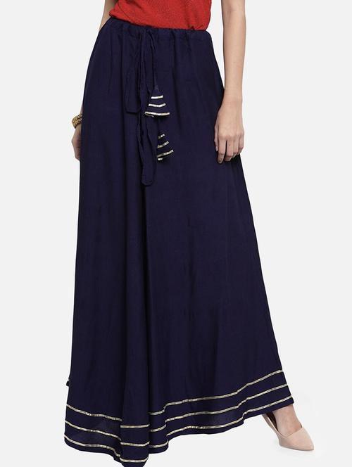 women gota patti mid rise flared maxi skirt - 21966874 -  Standard Image - 0