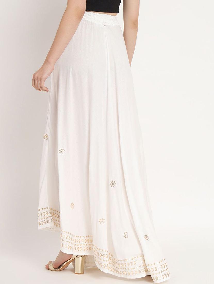 women mirror work mid rise flared maxi skirt - 21966884 -  Standard Image - 2