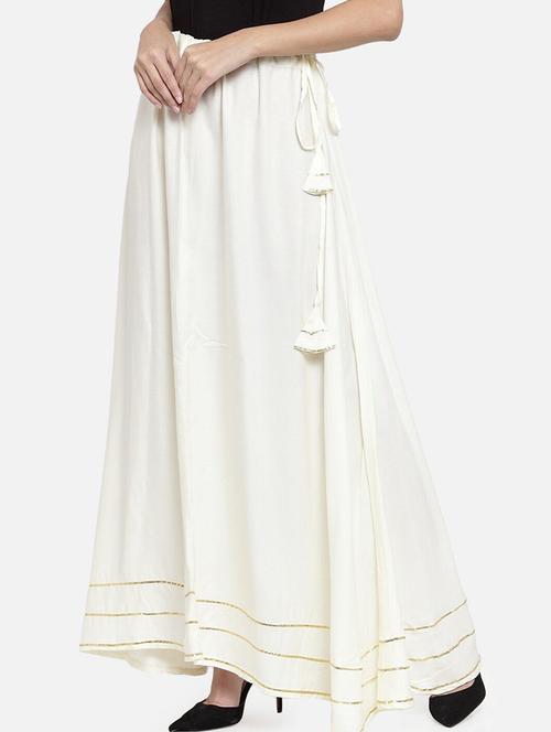 women gota patti mid rise flared maxi skirt - 21966886 -  Standard Image - 0