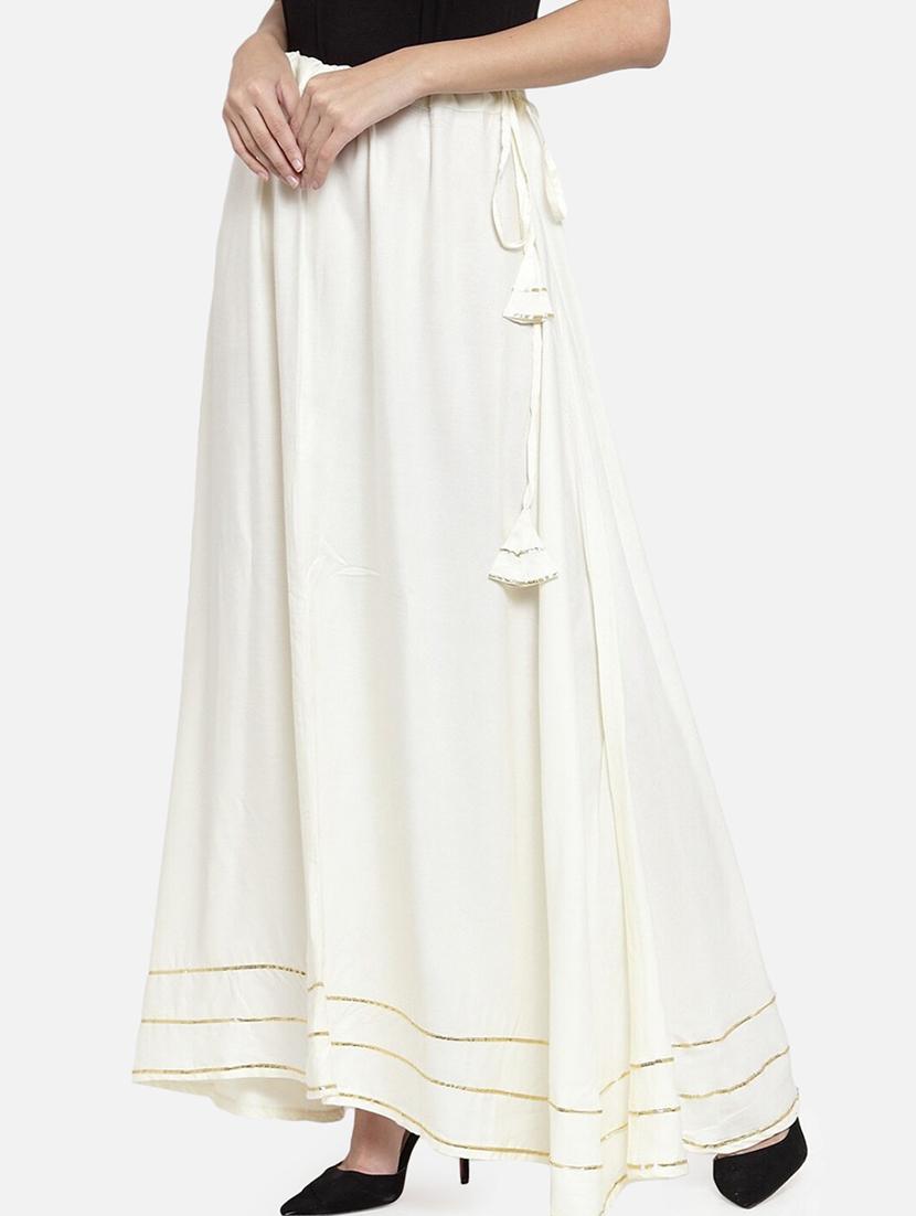 women gota patti mid rise flared maxi skirt - 21966886 -  Zoom Image - 0