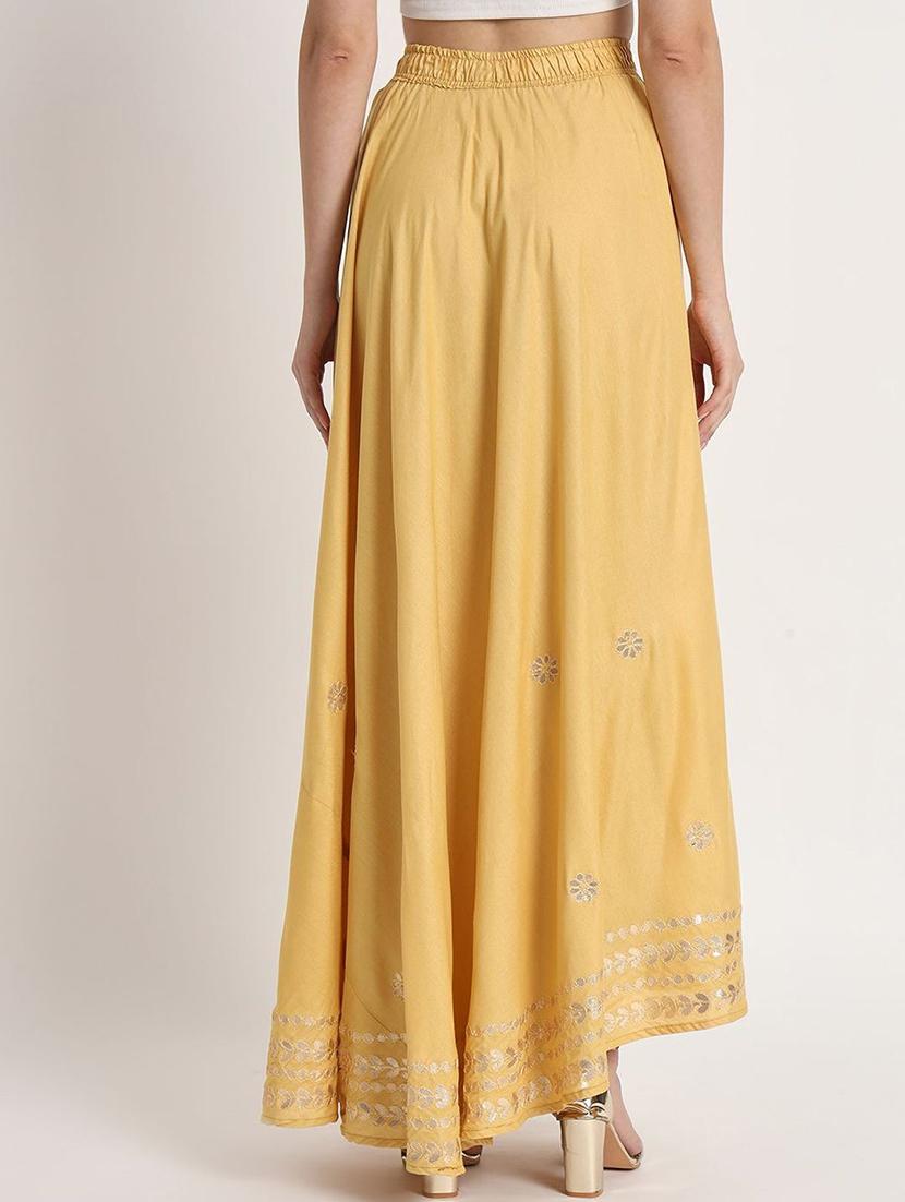 women mirror work mid rise flared maxi skirt - 21966887 -  Standard Image - 2