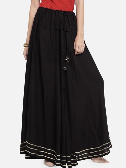 women gota patti mid rise flared maxi skirt - 21966889 -  Standard Image - 0
